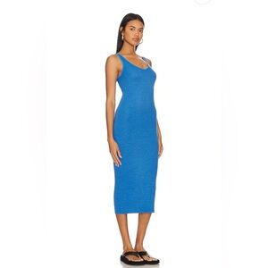 New, never worn!  Silk Tank Midi Dress by
Enza Costa, small, color pool blue